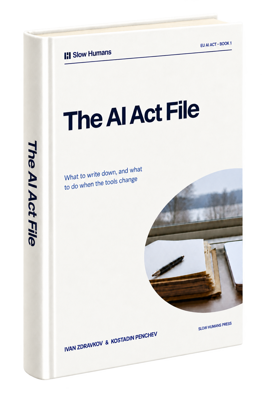 The cover of The AI Act File, first in the EU AI Act series.